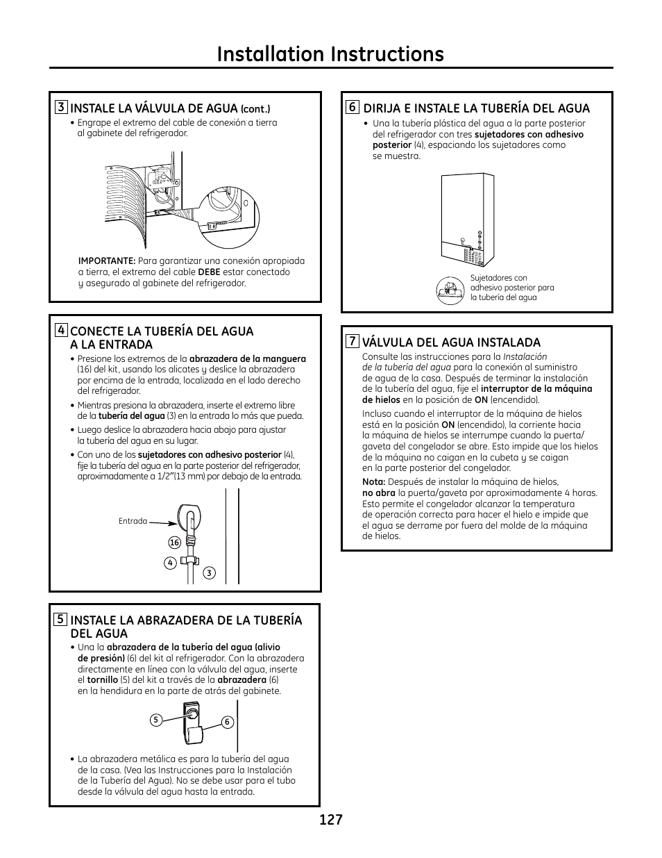 Installation instructions | GE IM4A User Manual | Page 127 / 136