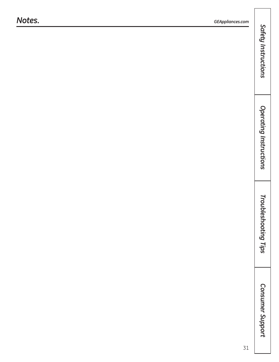 GE PCVH480EK User Manual | Page 31 / 108