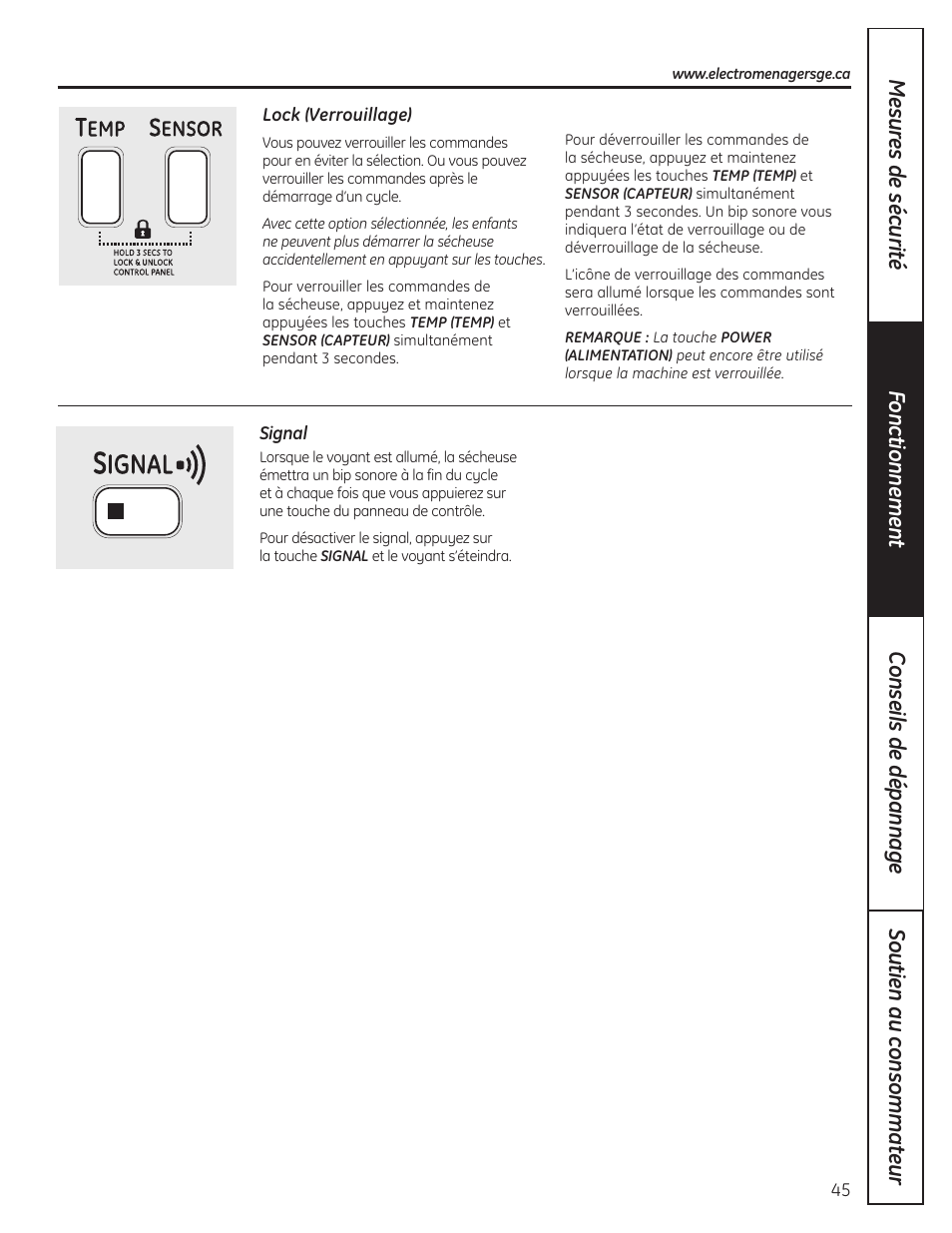 GE PCVH480EK User Manual | Page 45 / 108