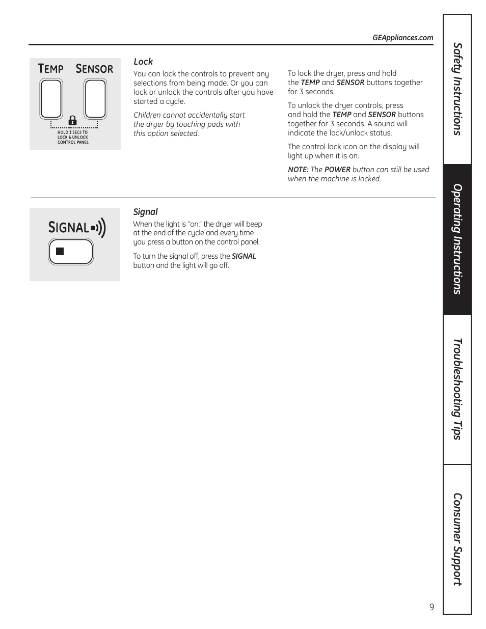 GE PCVH480EK User Manual | Page 9 / 108
