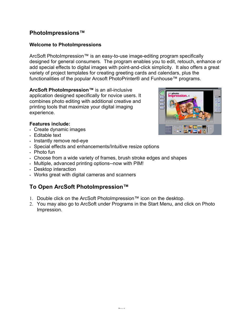 Photoimpressions | GE HO98067 User Manual | Page 6 / 12
