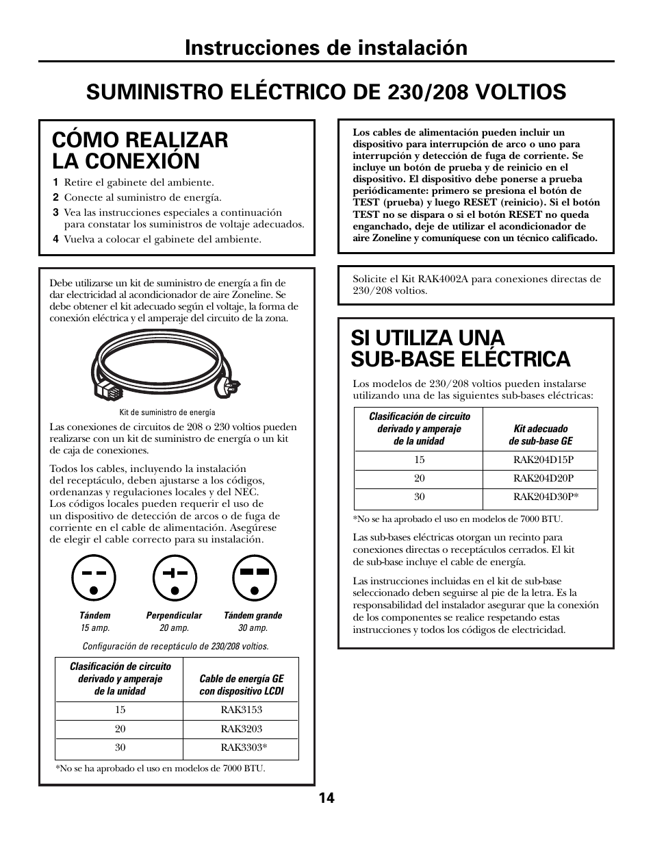 Suministro eléctrico, Suministro eléctrico –17 | GE 3800 User Manual | Page 70 / 84
