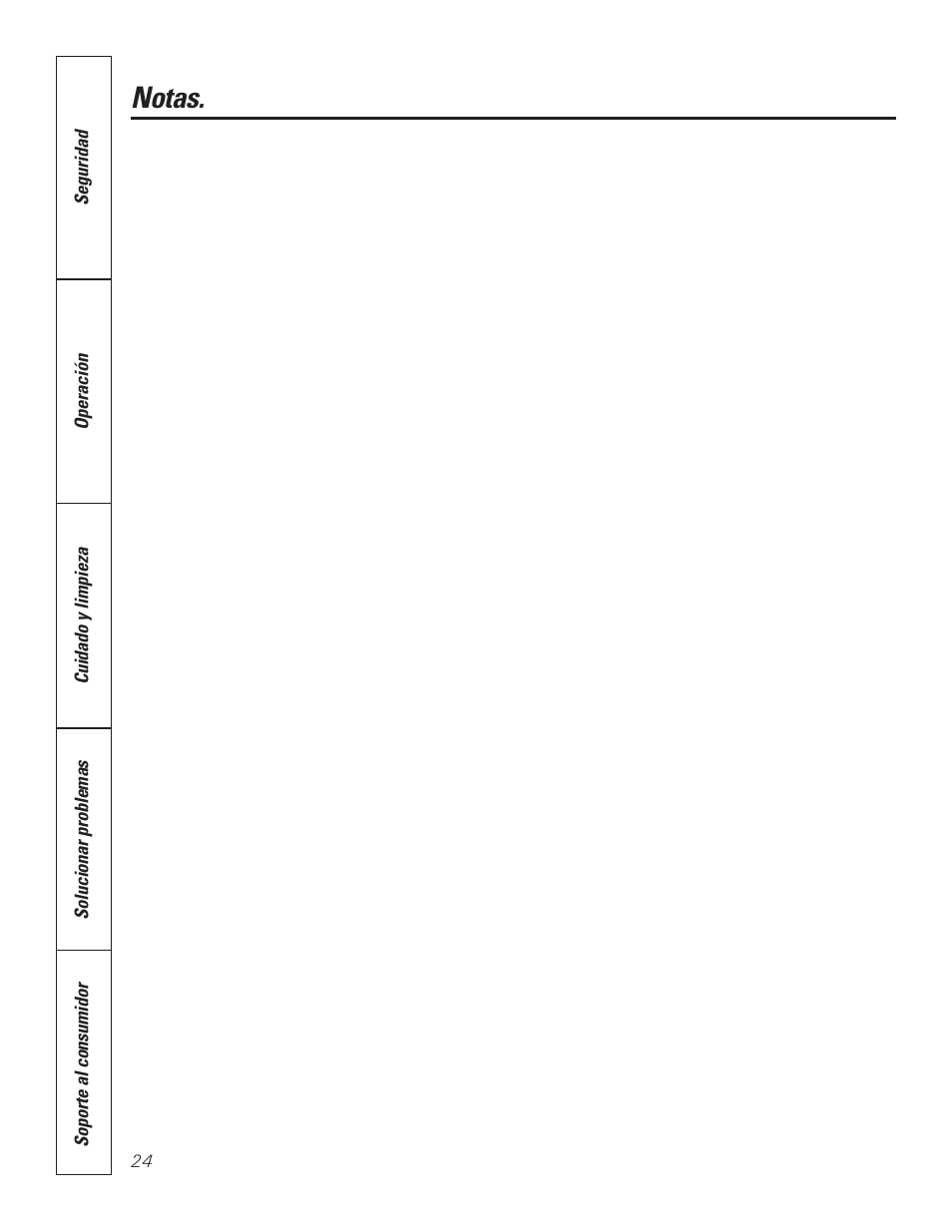 Notas | GE 3800 User Manual | Page 80 / 84