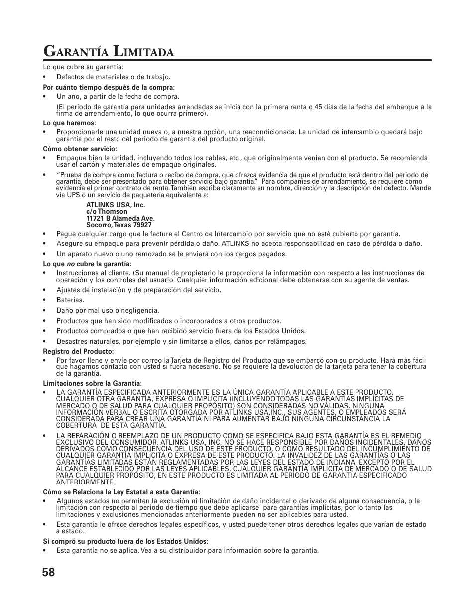 Arantía, Imitada | GE 21025/26 User Manual | Page 118 / 120