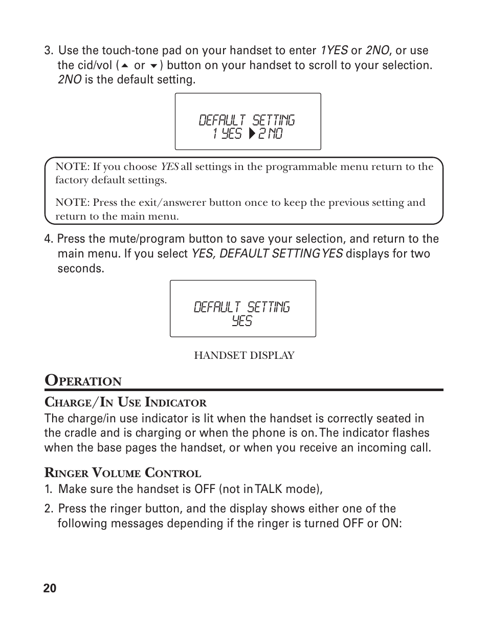 GE 21025/26 User Manual | Page 20 / 120