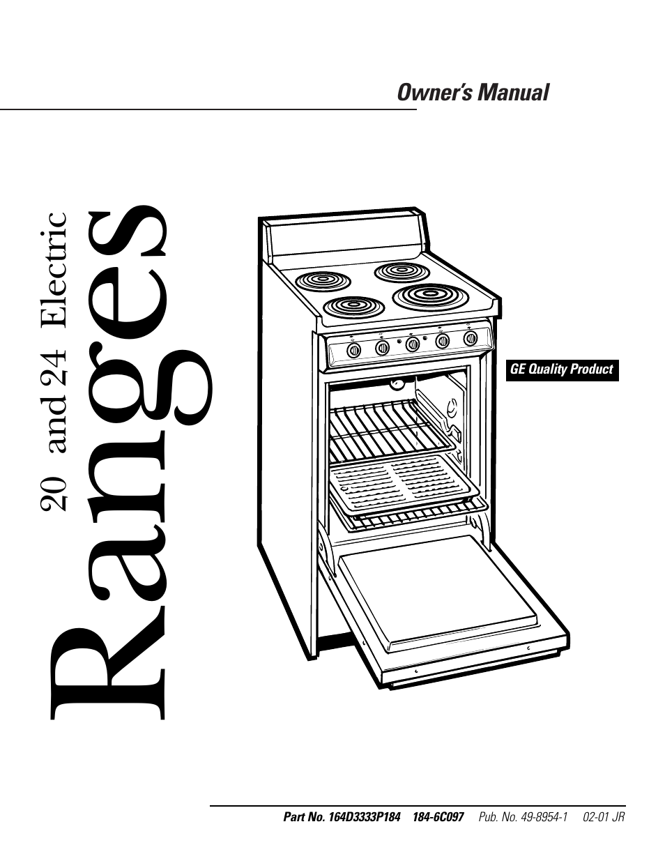 GE 164D3333P184 User Manual | 24 pages