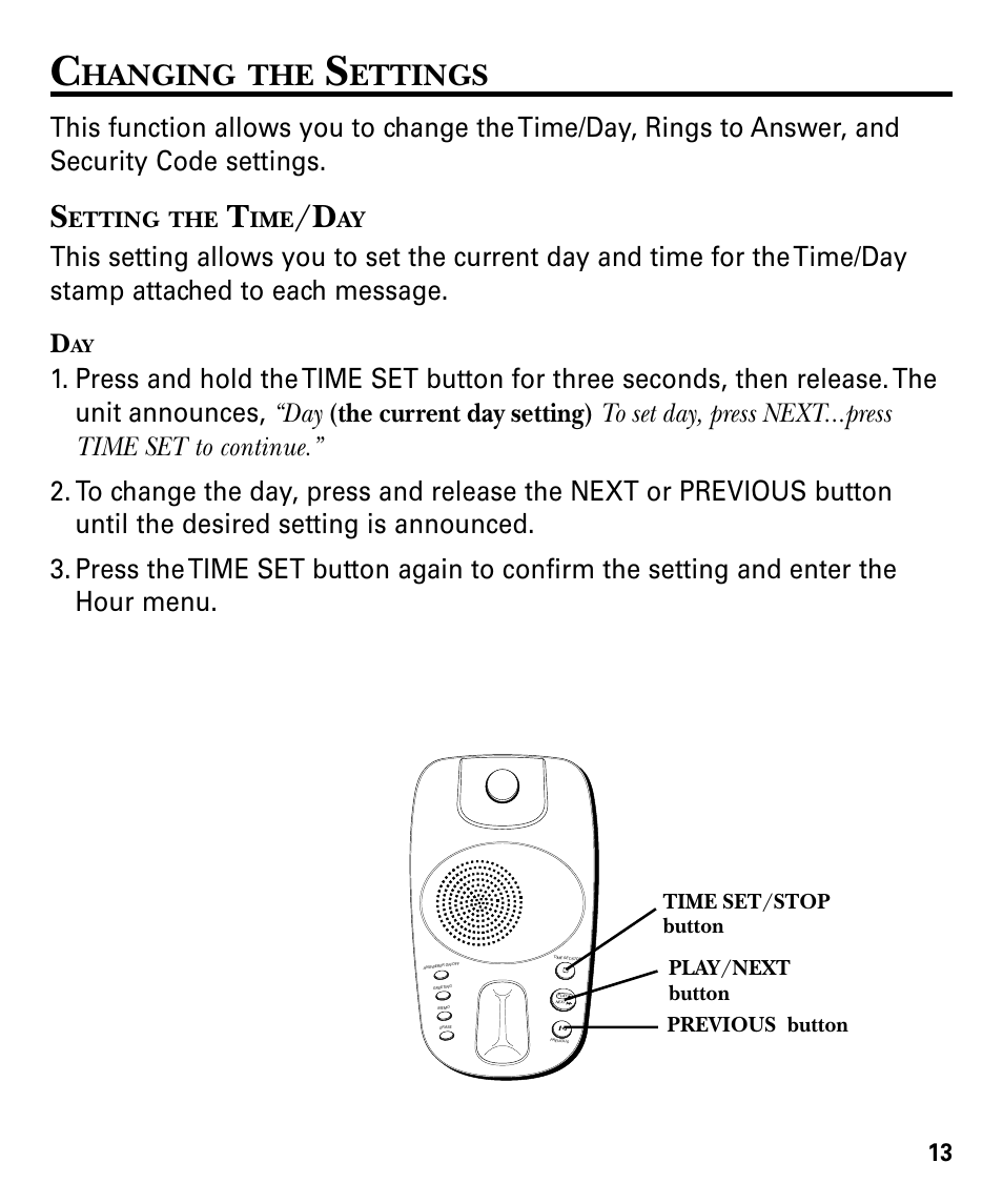 Hanging, Ettings | GE 29879 User Manual | Page 13 / 76