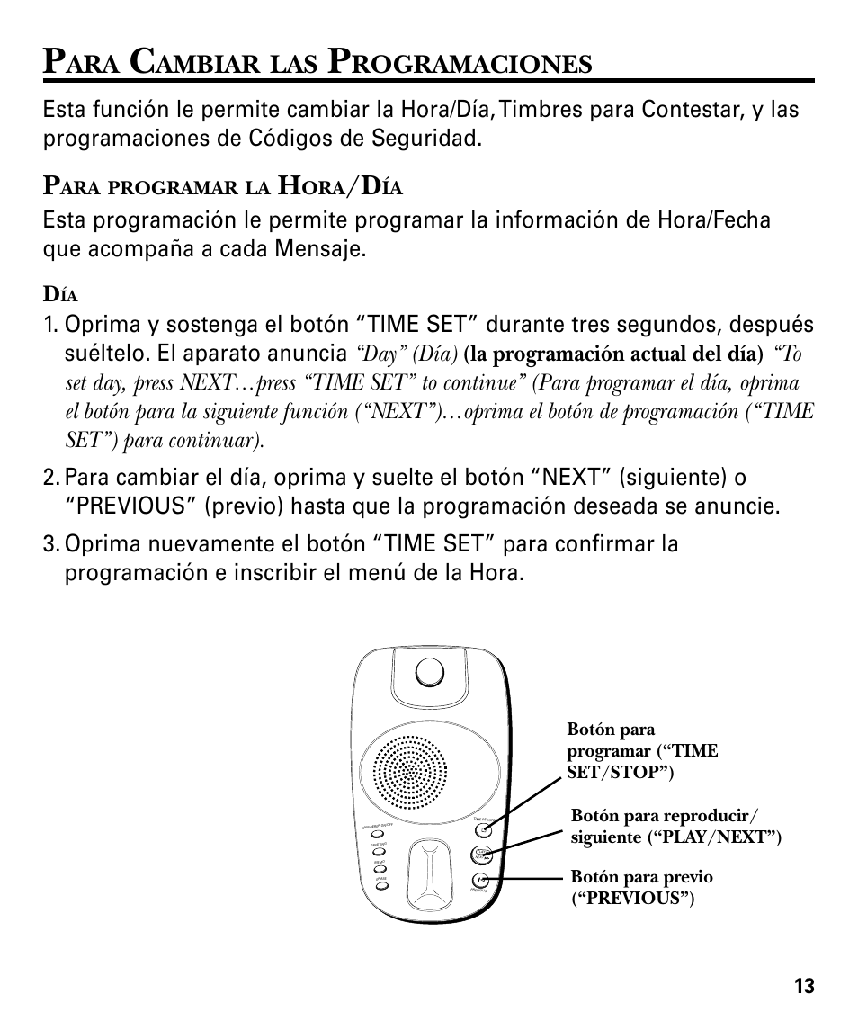 Ambiar, Rogramaciones | GE 29879 User Manual | Page 51 / 76