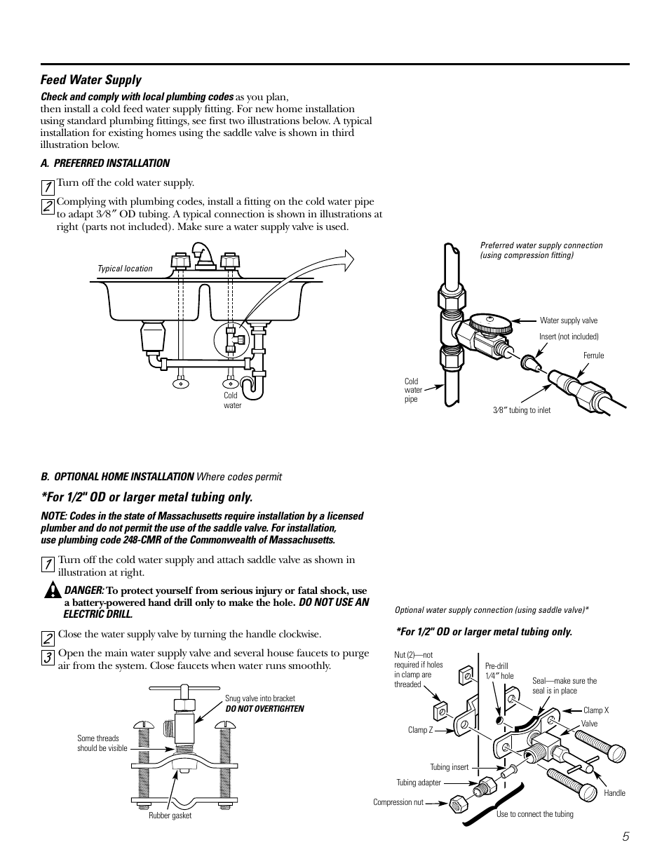 Feed water supply | GE 215C1044P010-3 User Manual | Page 5 / 36