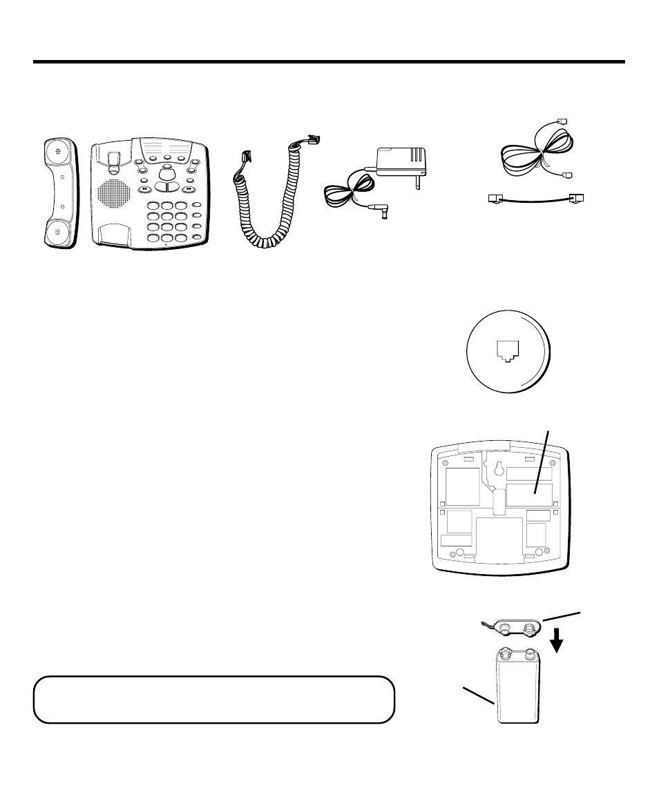 Before you begin, Parts checklist, Modular jack requirements | Installing the battery, Efore, Egin, Arts, Hecklist, Odular, Equirements | GE 29870 Series User Manual | Page 4 / 56