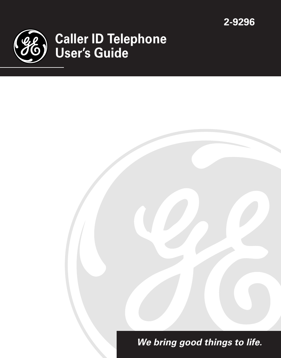 GE Feb-96 User Manual | 22 pages