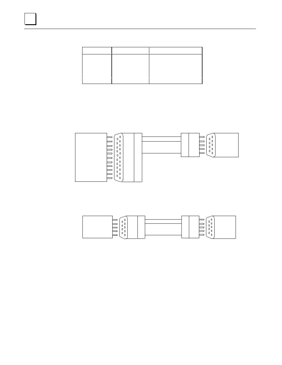 Serial cable, Display terminal settings, Table b-1. pinouts of the serial port | GE GEFanuc Automation Programmable Control Products TCP/IP Ethernet Communications for the Series 90t-70 PLC GFK-1004B User Manual | Page 217 / 268