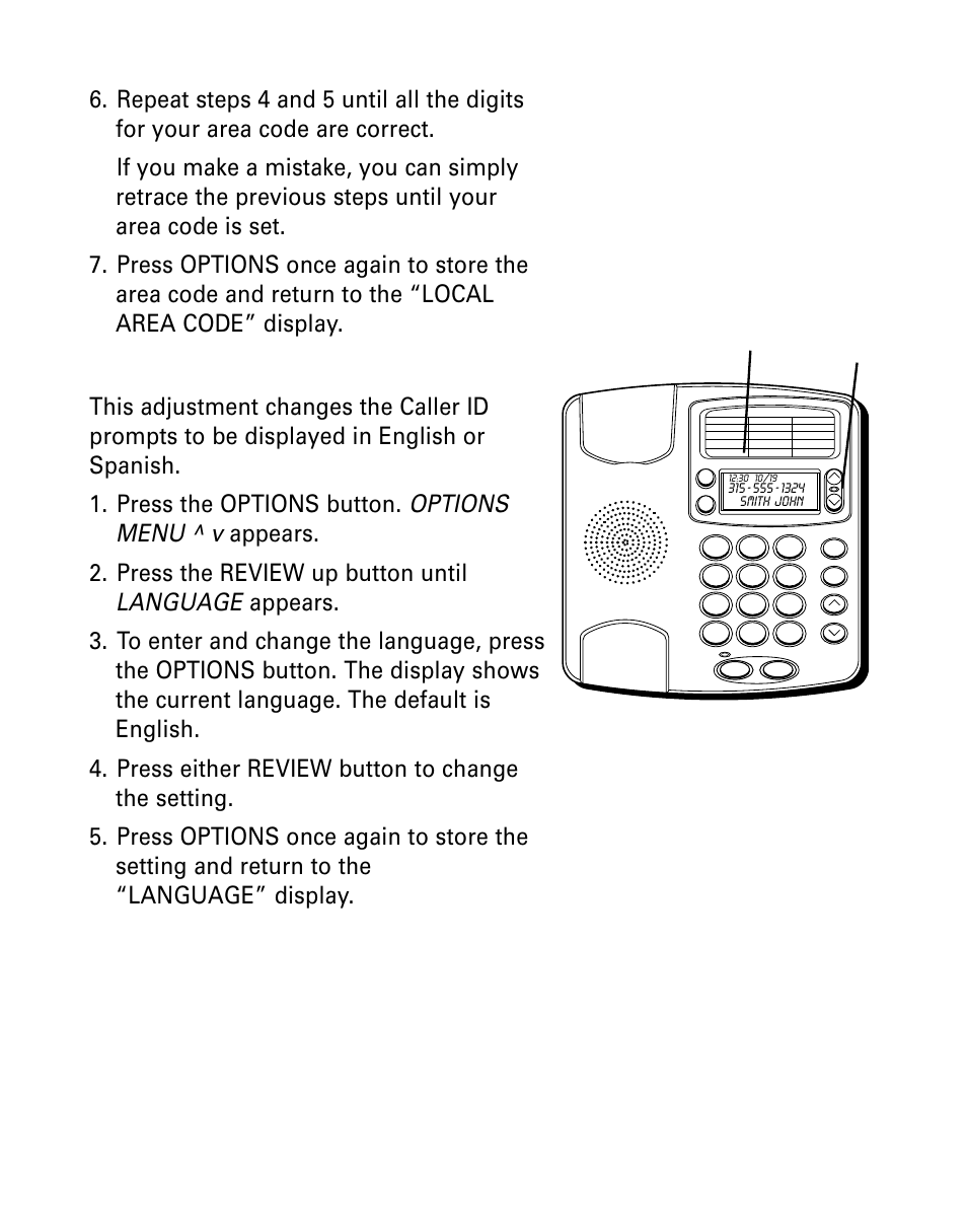 Setting the display language, Etting, Isplay | Anguage | GE 29299 User Manual | Page 12 / 72