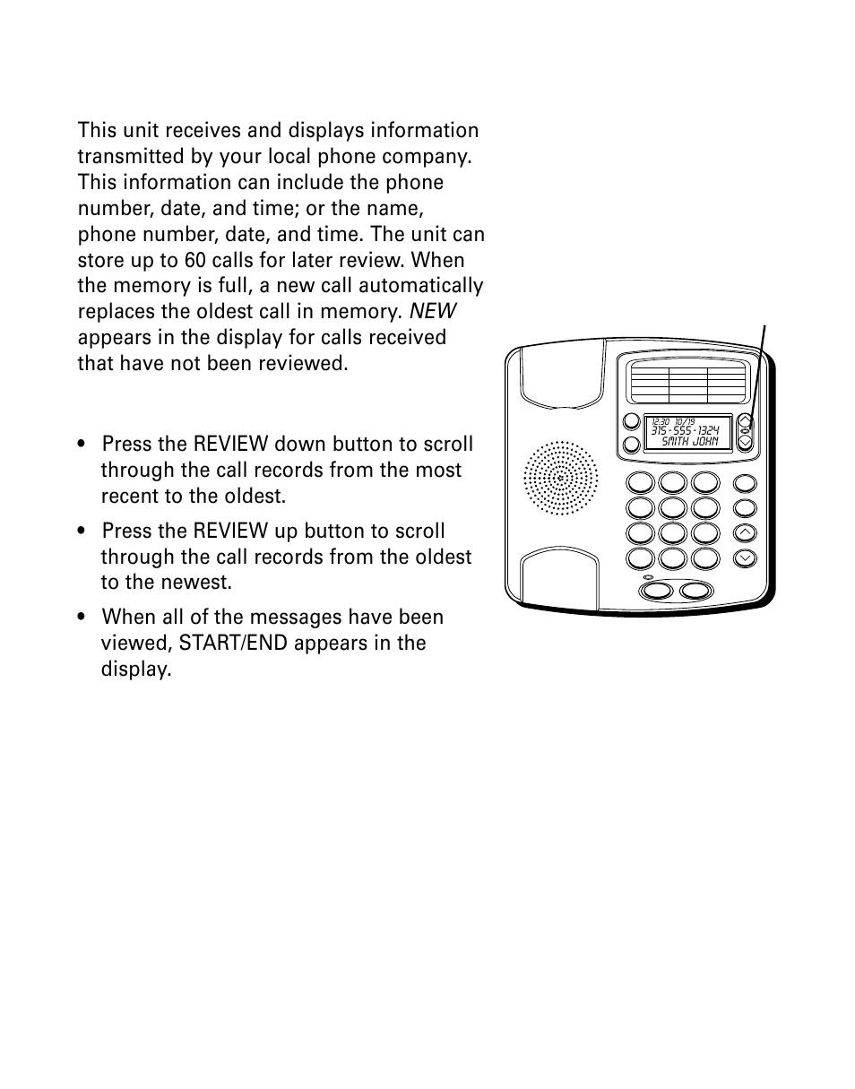 Receiving and storing calls, Reviewing call records, Eceiving | Toring, Alls, Eviewing, Ecords | GE 29299 User Manual | Page 16 / 72