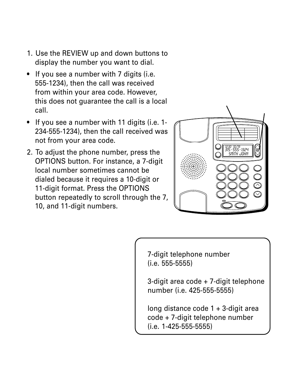 Programmed, Your, Local | Area, Code, Setup, Menu, Area code | GE 29299 User Manual | Page 18 / 72