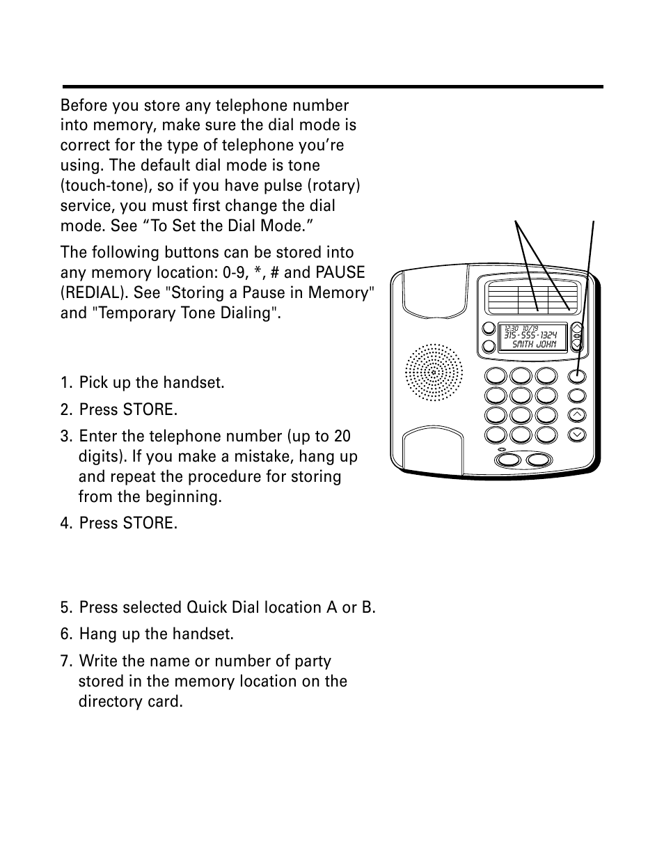 Memory, Emory, Toring | Uick, Umbers | GE 29299 User Manual | Page 25 / 72