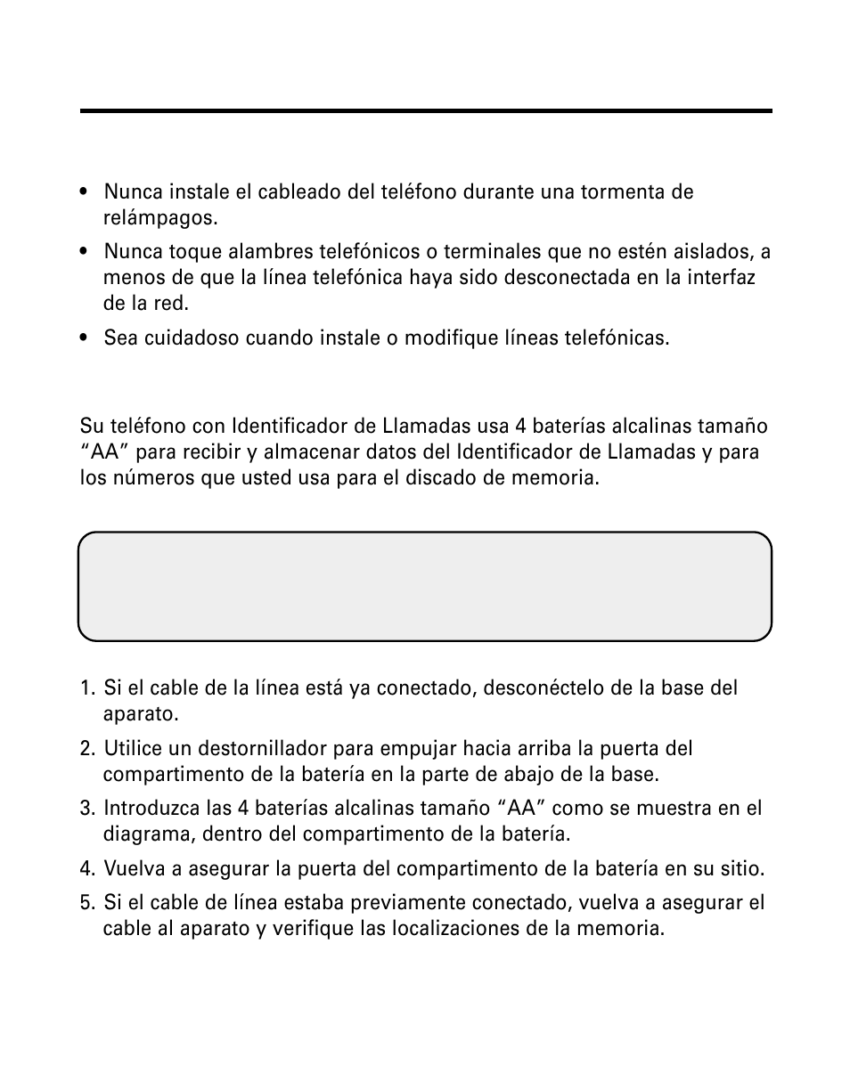 Instalación y programación, Información importante para la instalación, Instalación de las baterías | Nstalación, Rogramación, Nformación, Mportante, Para, Aterías | GE 29299 User Manual | Page 42 / 72