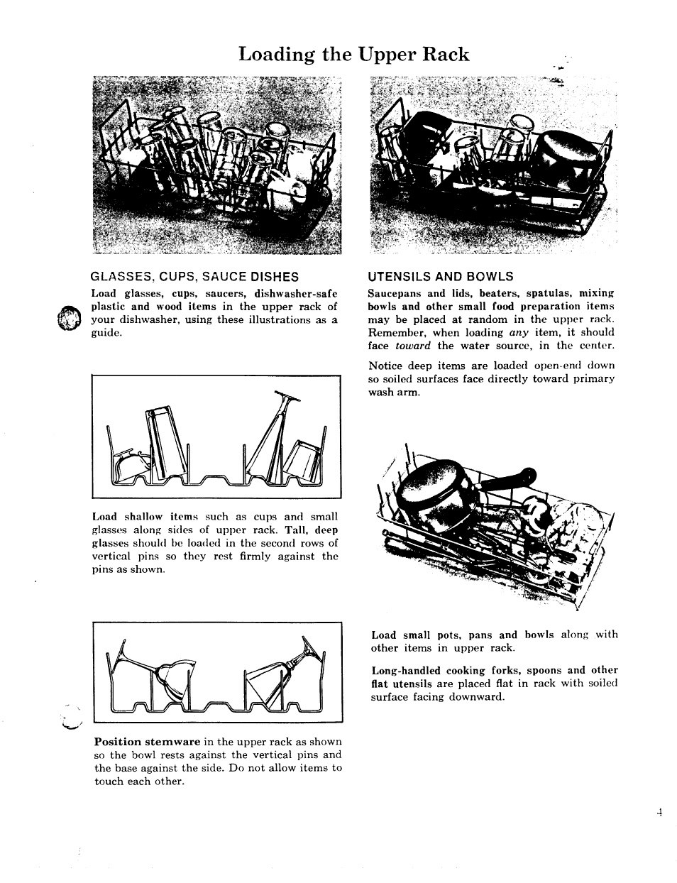Loading the upper rack | GE 49-5301-1 User Manual | Page 5 / 16