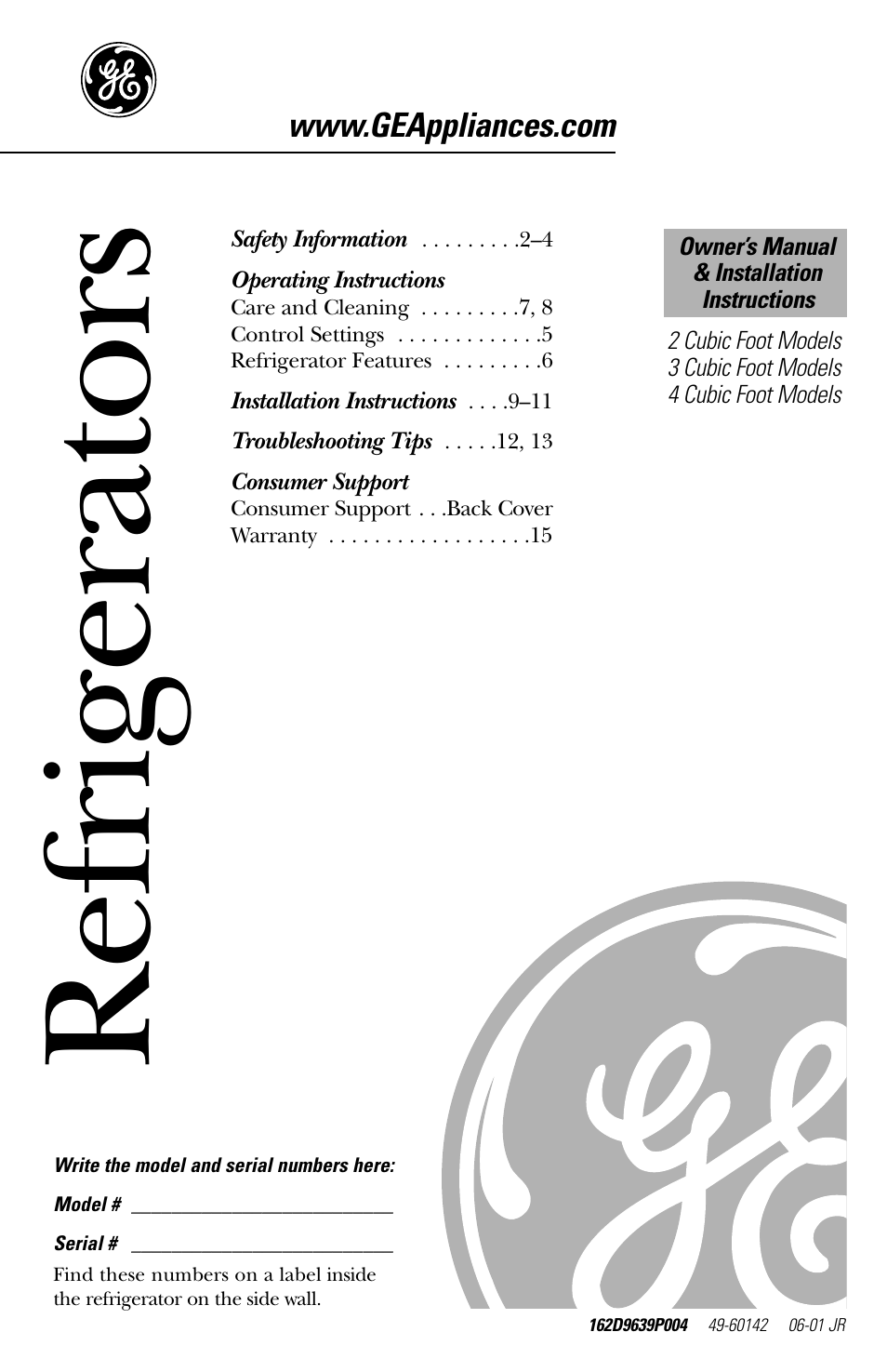 GE 2 User Manual | 16 pages