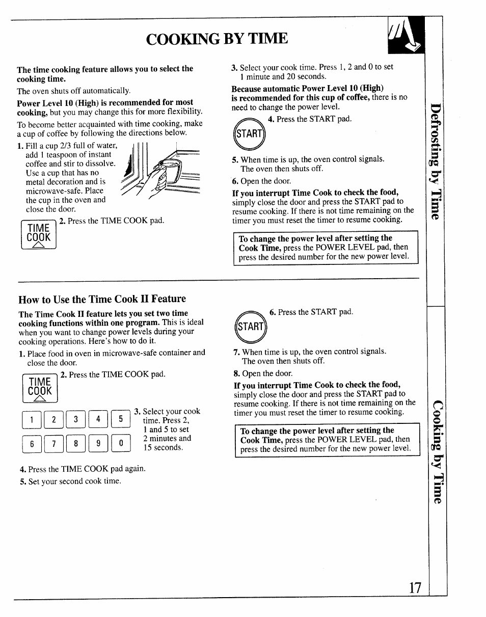 Cooking by time, How to use the time cook ii feature | GE 164D2966P127-I User Manual | Page 17 / 44