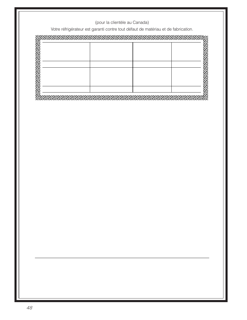 Garantie pour la clientèle au canada, Garantie du client | GE 49-60080 7-00 JR User Manual | Page 48 / 76