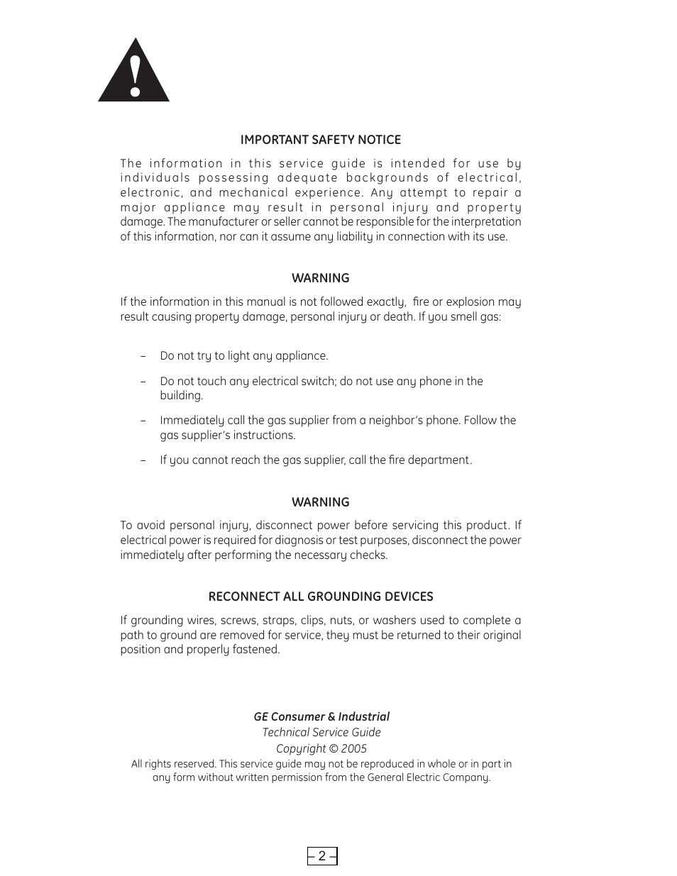 GE DCVH515 User Manual | Page 2 / 50