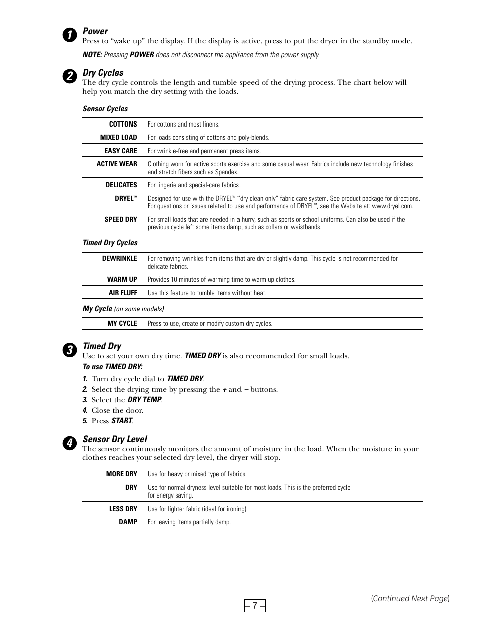 GE DCVH515 User Manual | Page 7 / 50