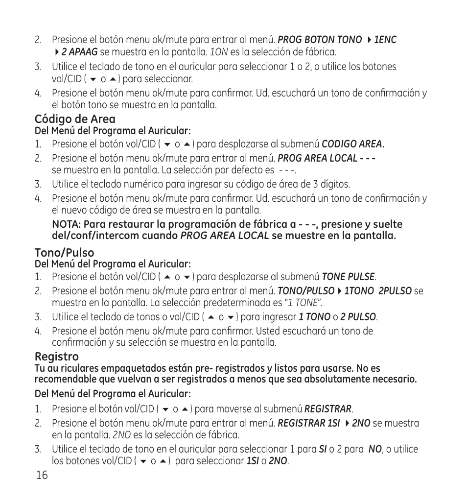GE 28115 Series User Manual | Page 58 / 84