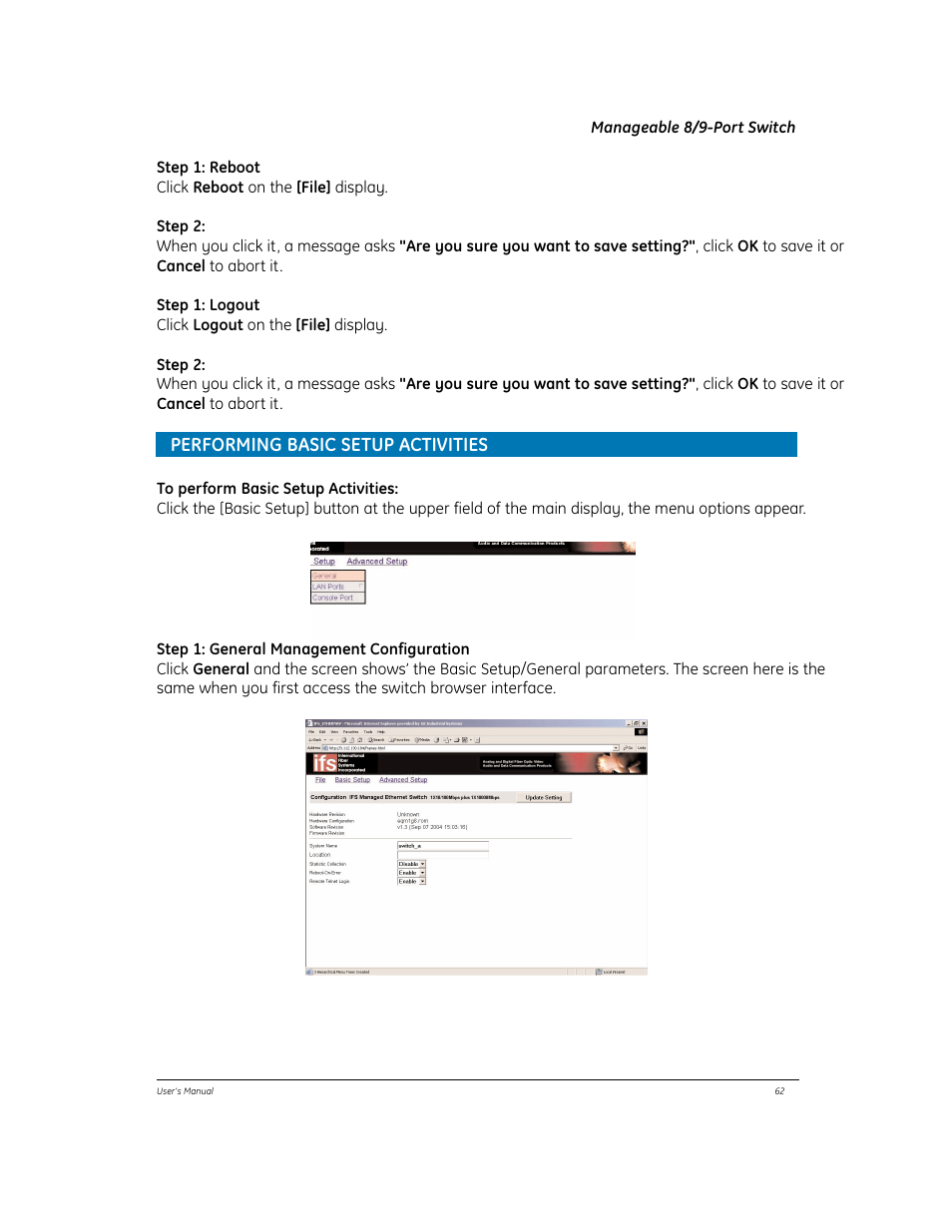 Performing basic setup activities | GE EtherNAV D7600 Series User Manual | Page 66 / 90