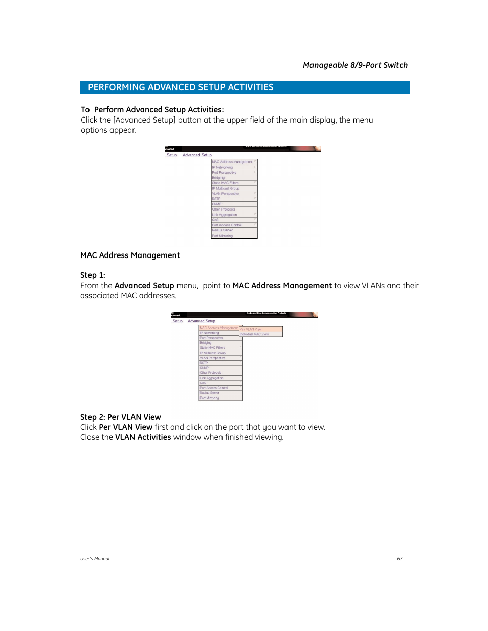 Performing advanced setup activities | GE EtherNAV D7600 Series User Manual | Page 71 / 90
