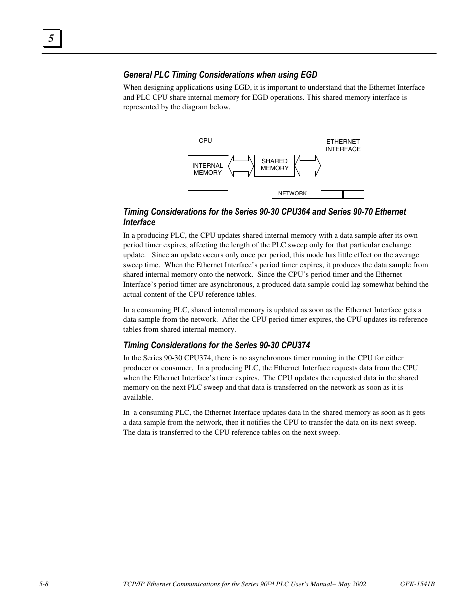 General plc timing considerations when using egd | GE GFK-1541B User Manual | Page 157 / 240