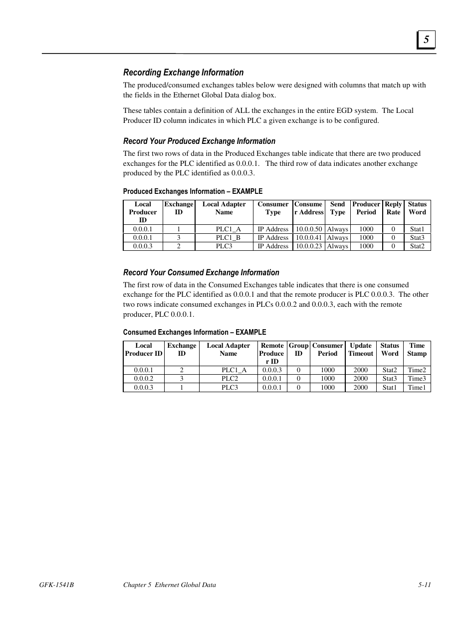 Recording exchange information | GE GFK-1541B User Manual | Page 160 / 240