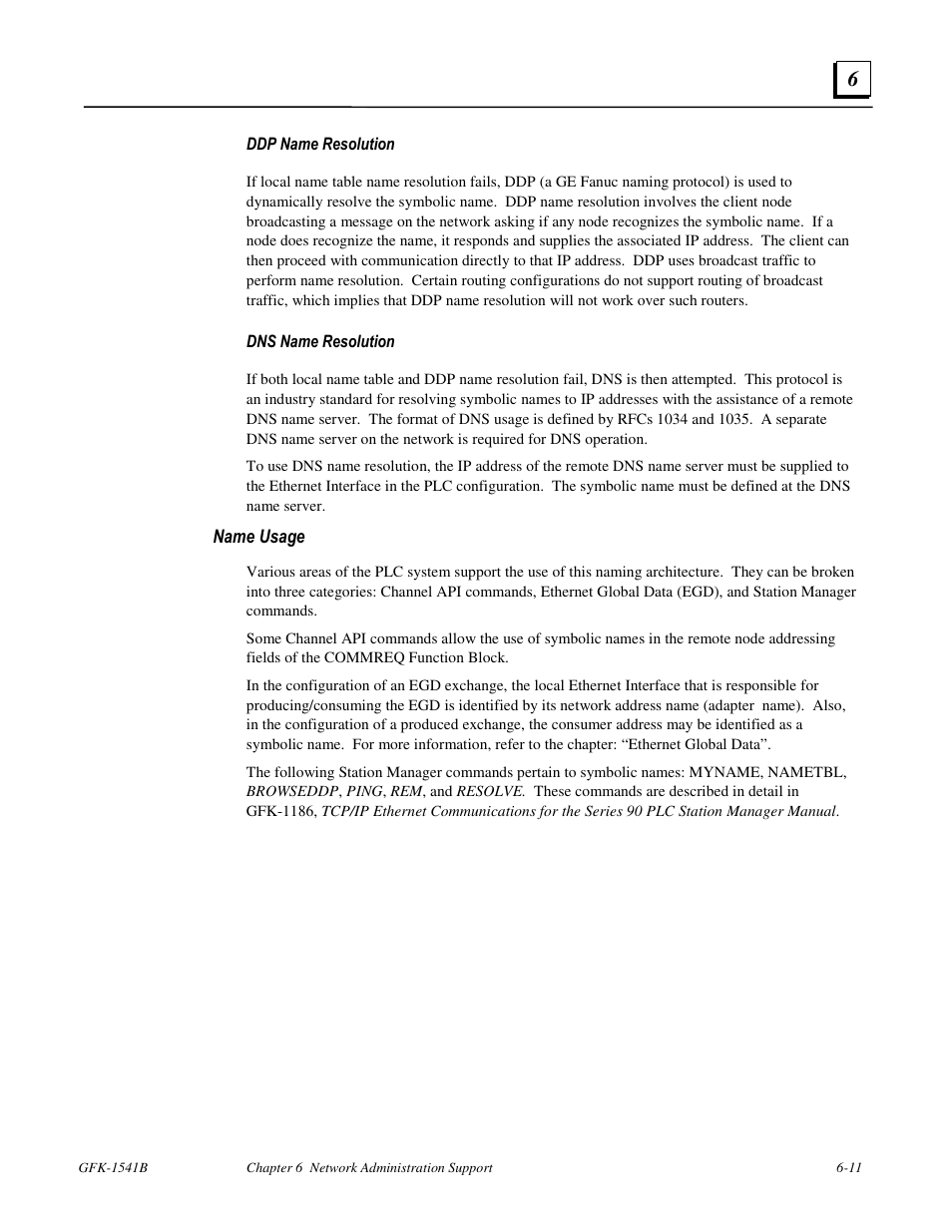 Name usage | GE GFK-1541B User Manual | Page 186 / 240