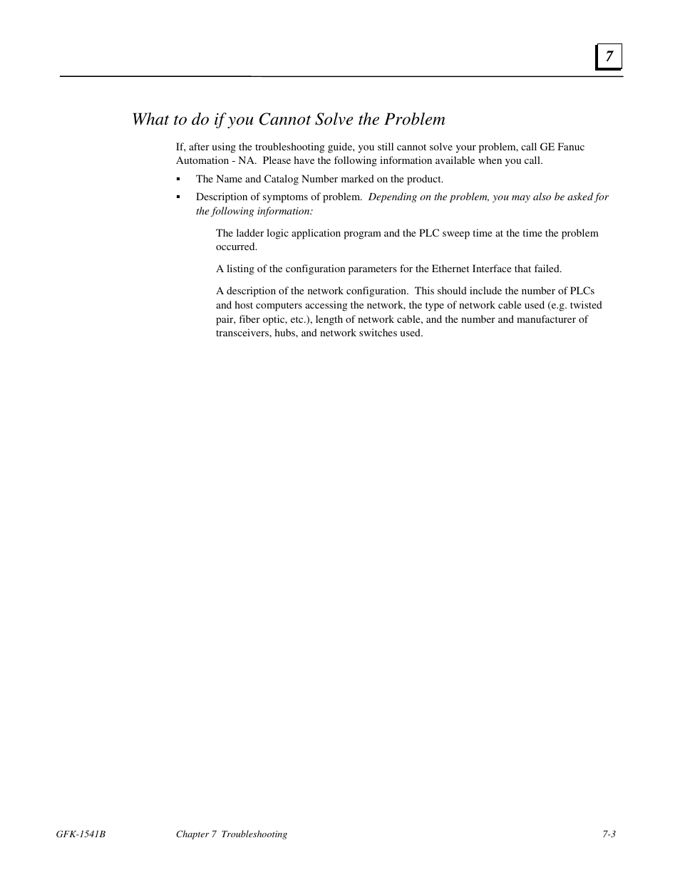 What to do if you cannot solve the problem | GE GFK-1541B User Manual | Page 190 / 240