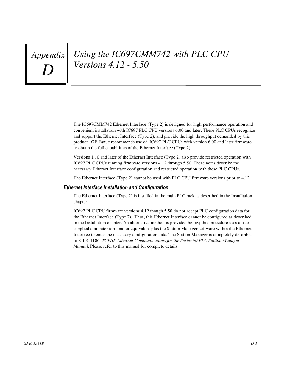Appendix | GE GFK-1541B User Manual | Page 228 / 240