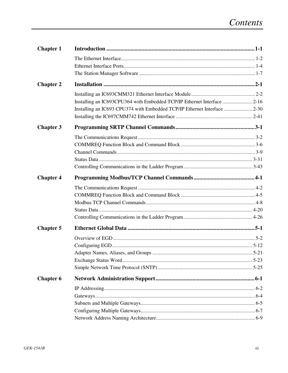 GE GFK-1541B User Manual | Page 3 / 240