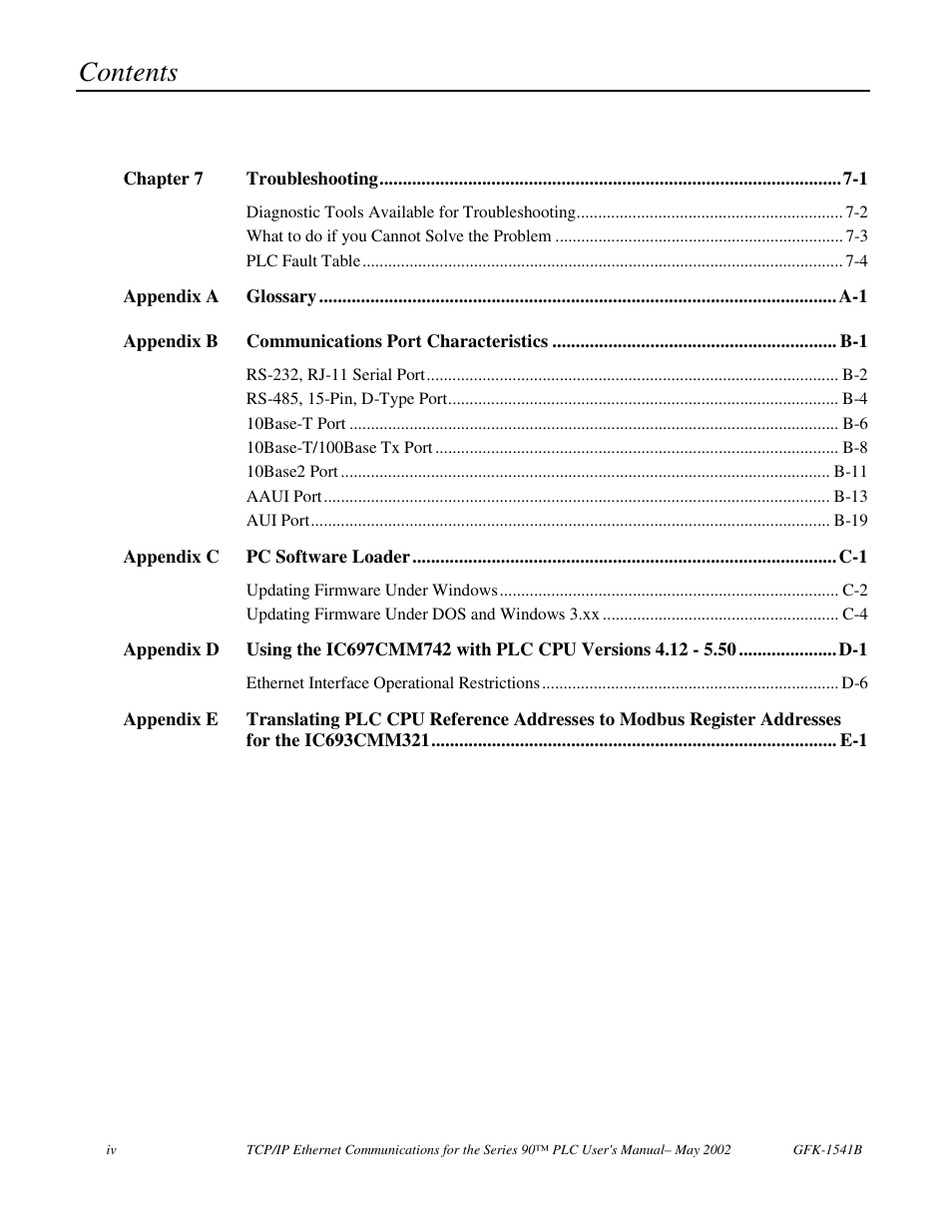 GE GFK-1541B User Manual | Page 4 / 240