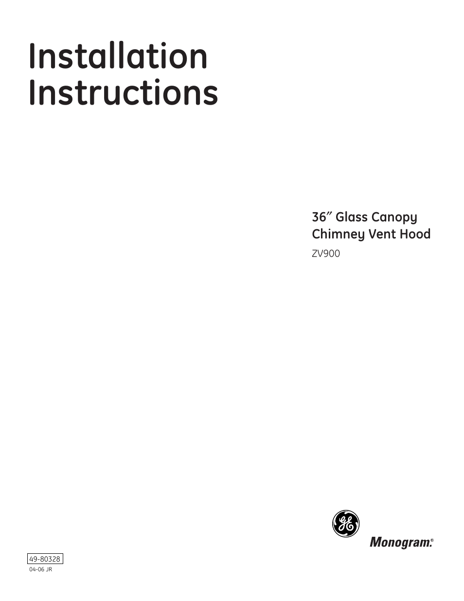 GE MONOGRAM ZV900 User Manual | 21 pages