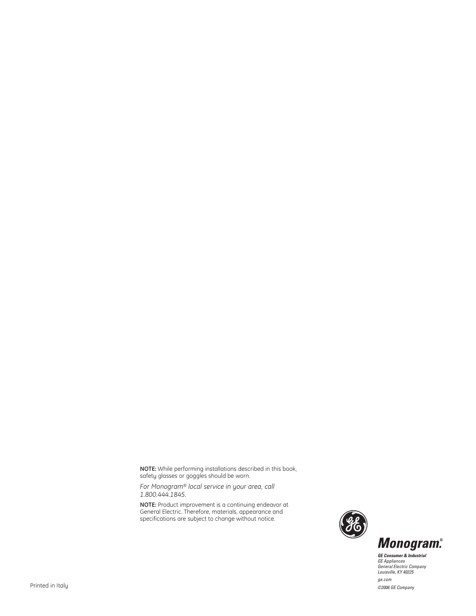 GE MONOGRAM ZV900 User Manual | Page 21 / 21