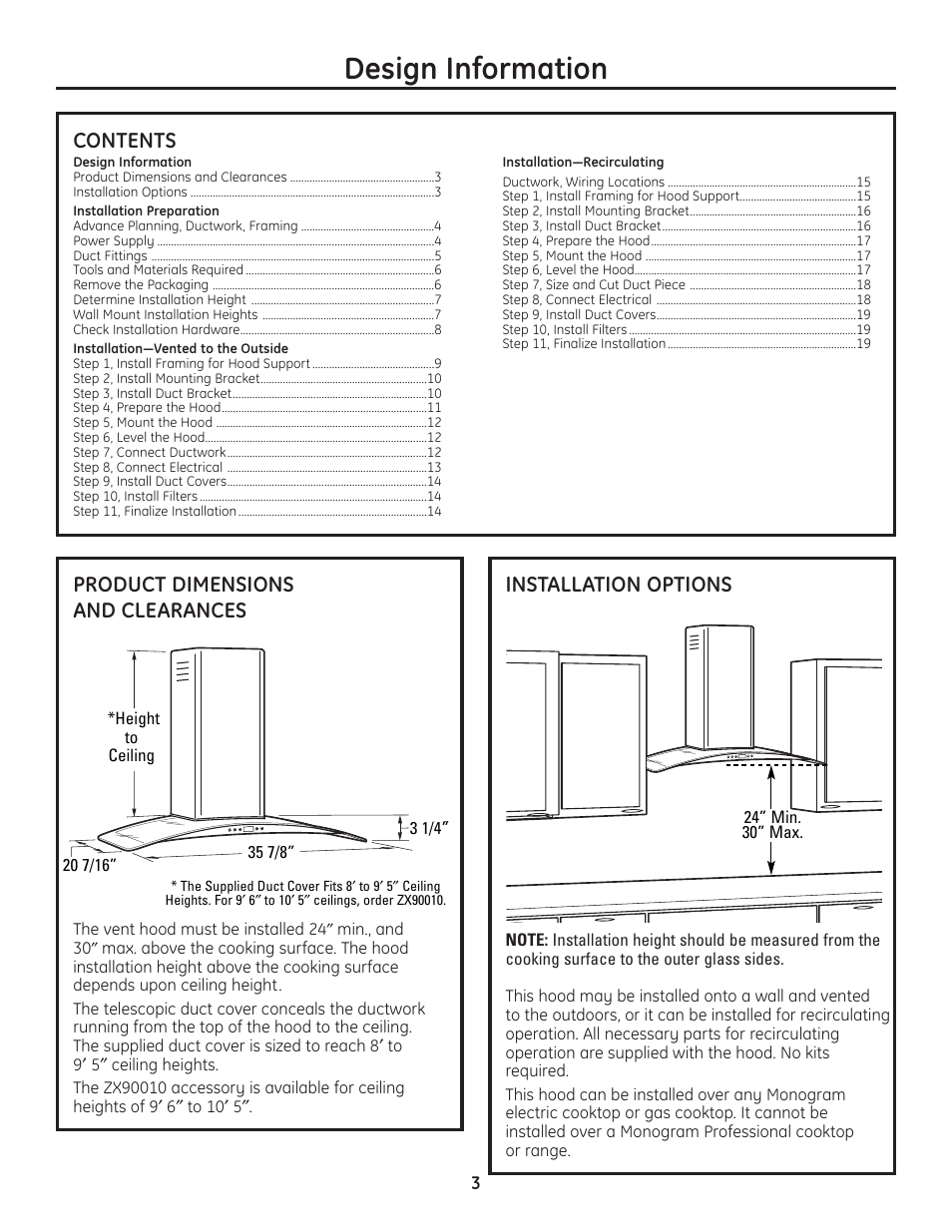 GE MONOGRAM ZV900 User Manual | Page 4 / 21