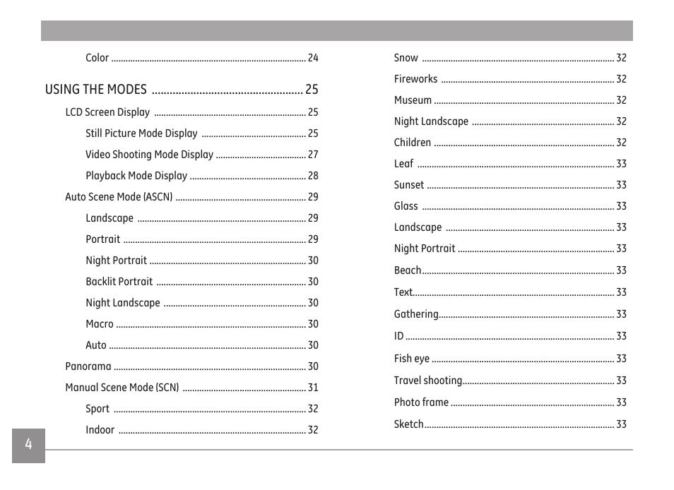Using the modes | GE E1680W User Manual | Page 7 / 86