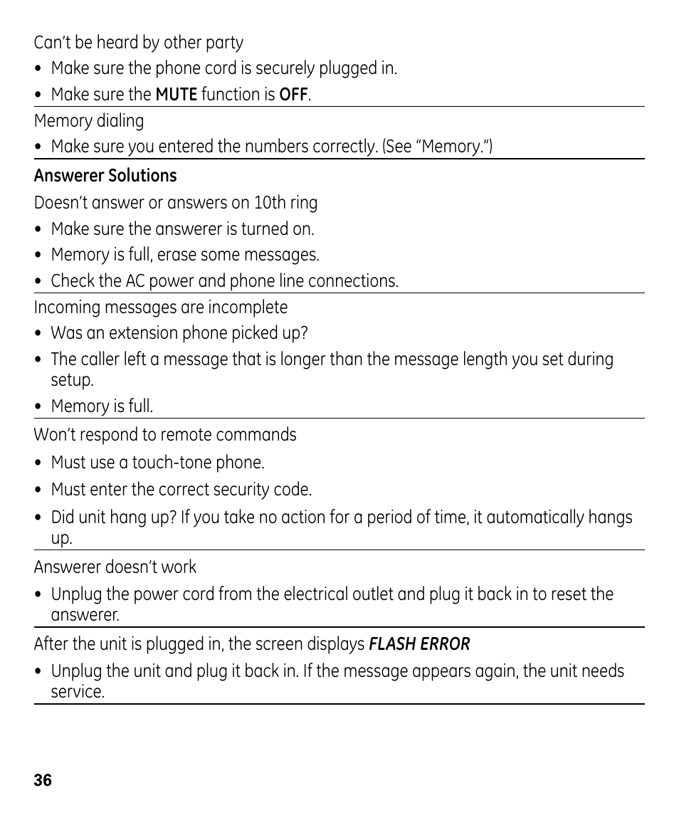 GE 00024178 User Manual | Page 36 / 44