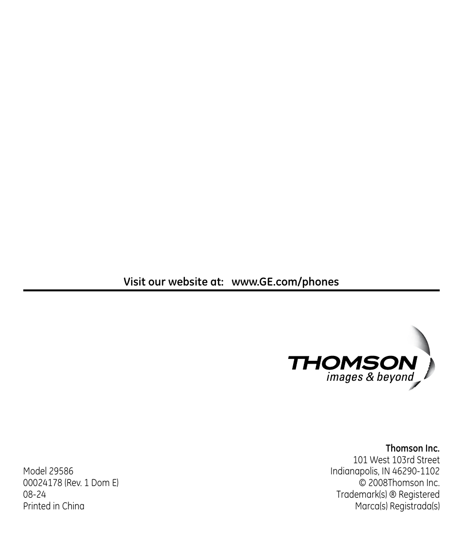 GE 00024178 User Manual | Page 44 / 44