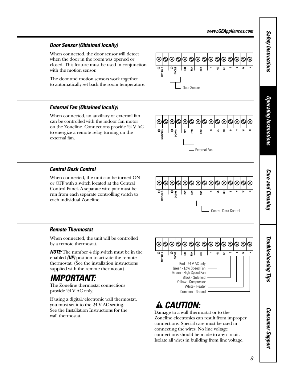 Important, Caution | GE 2800 User Manual | Page 9 / 84
