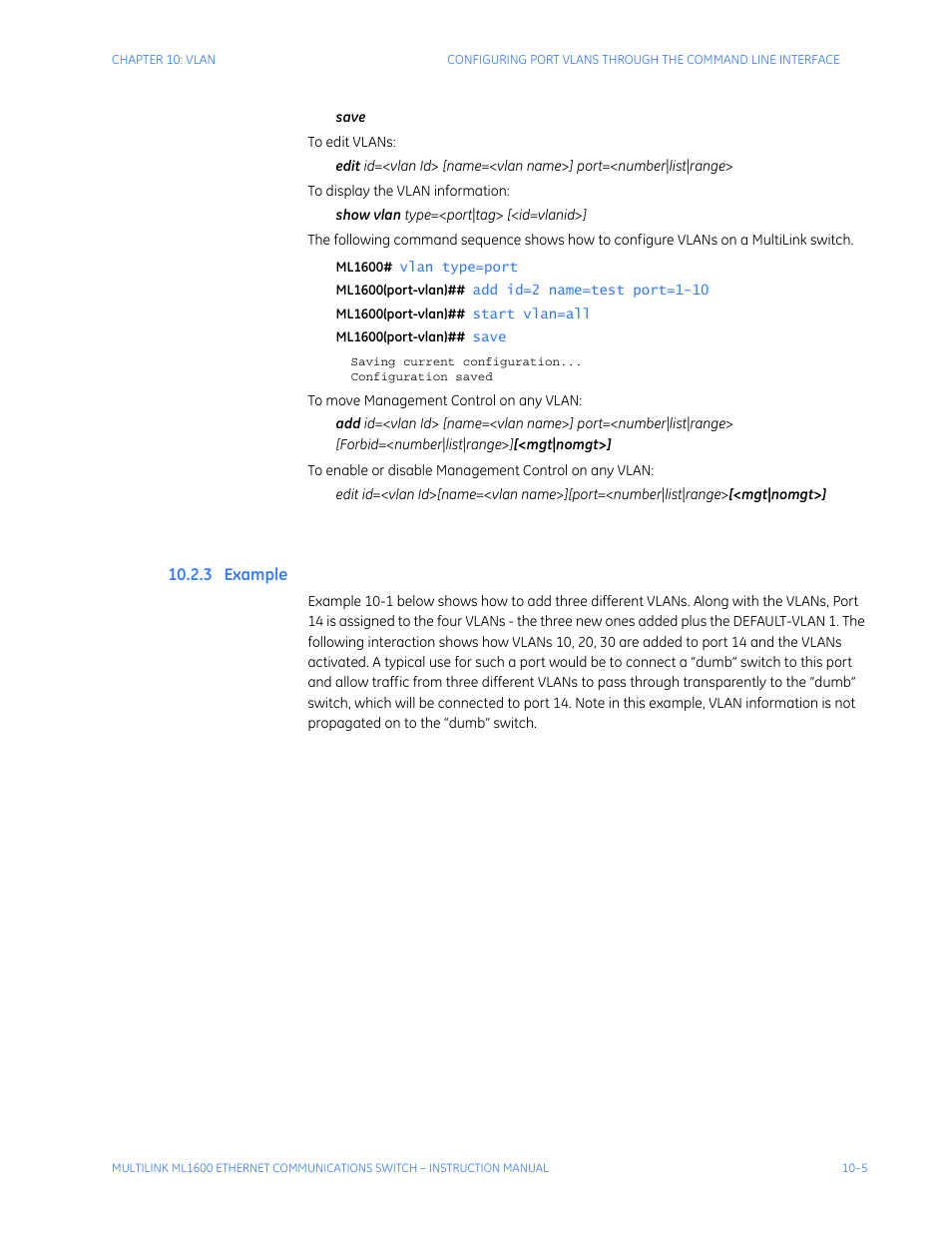 3 example, Xample | GE ML1600 User Manual | Page 157 / 324