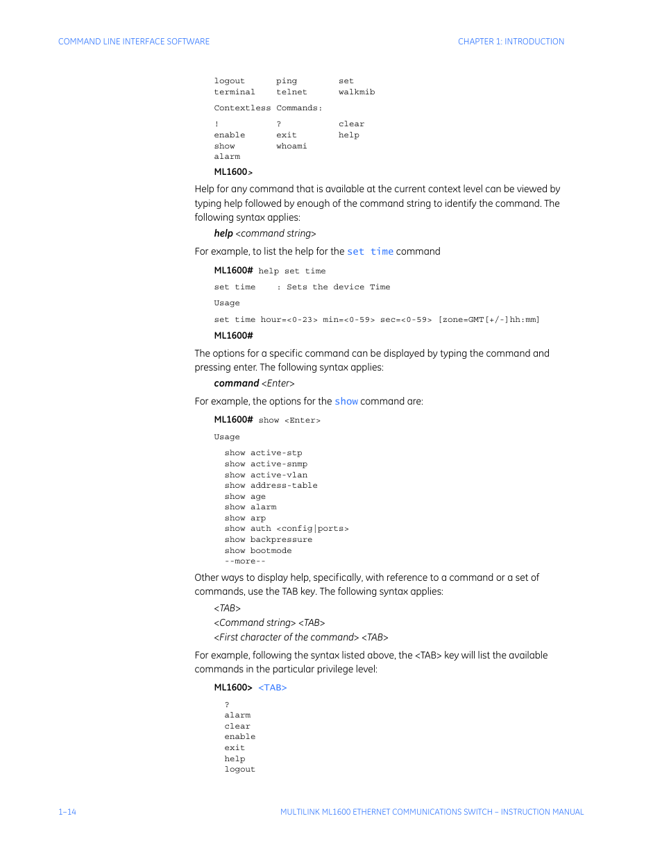 GE ML1600 User Manual | Page 22 / 324