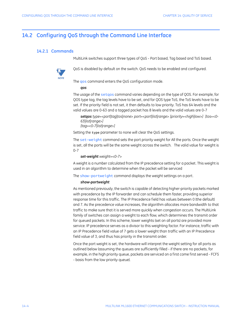 1 commands, Ommands | GE ML1600 User Manual | Page 226 / 324