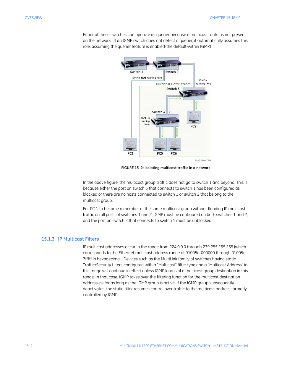 3 ip multicast filters, Ip m, Ulticast | Ilters | GE ML1600 User Manual | Page 238 / 324