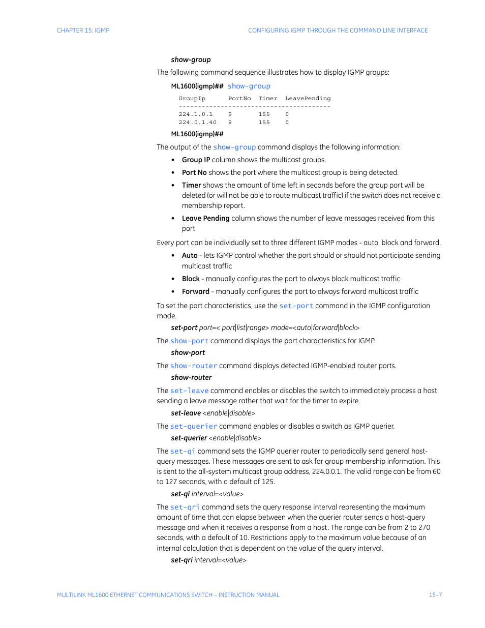 GE ML1600 User Manual | Page 241 / 324