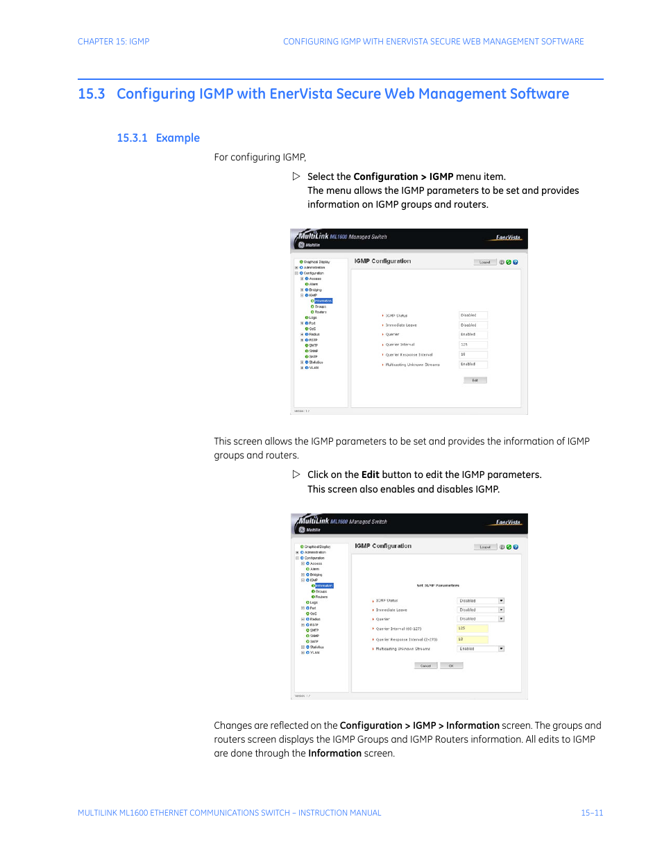 1 example, Software -11, Xample | GE ML1600 User Manual | Page 245 / 324